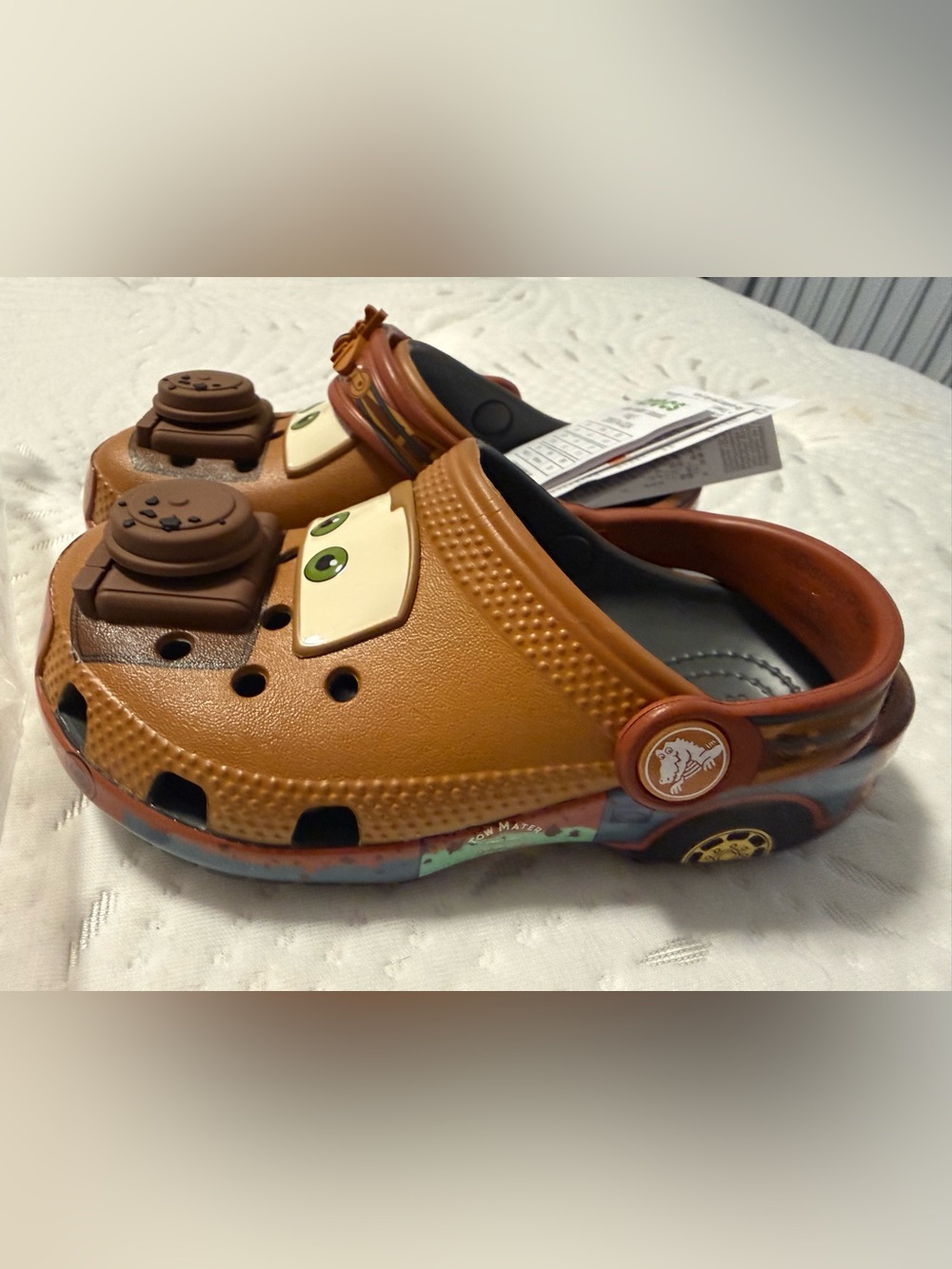CROCS Kids' Brown Mater Cars Classic Clog with Character Details - Picture 2 of 4